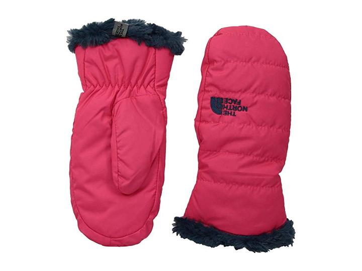 The North Face Kids Reversible Mossbud Swirl Mitt (big Kids) (atomic Pink/blue Wing Teal) Extreme Cold Weather Gloves