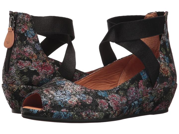 Gentle Souls Lisa (black/flower) Women's Shoes