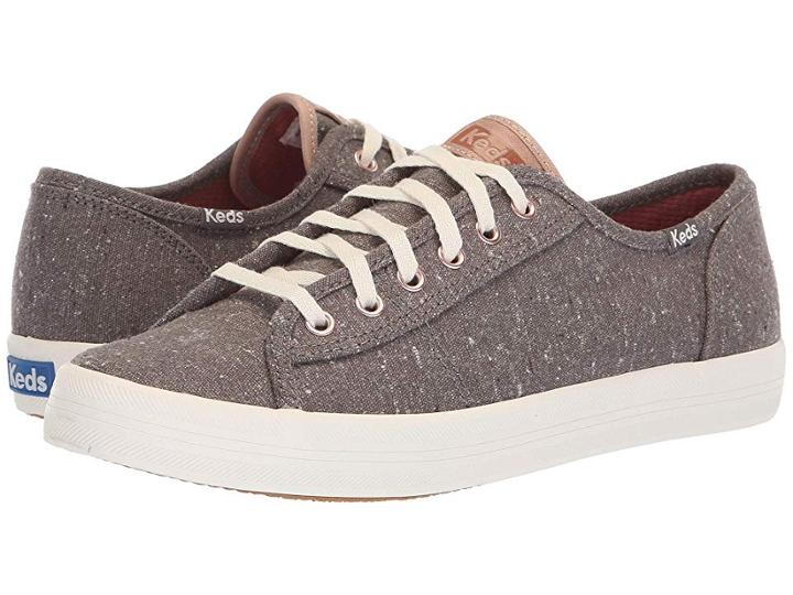Keds Kickstart Speckled Canvas (dark Gray) Women's Lace Up Casual Shoes