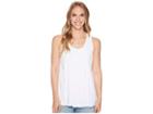 Dylan By True Grit Vintage Soft Cotton Pleated And Ruffle Tank Top (white) Women's Sleeveless