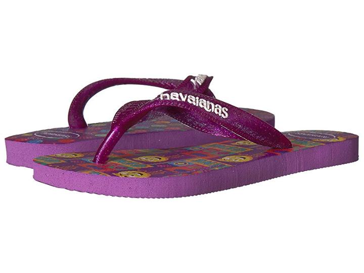 Havaianas Kids Emoji Sandal (toddler/little Kid/big Kid) (purple) Kids Shoes