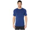 Nike Breath Top Short Sleeve (blue Void/black/black) Men's Clothing