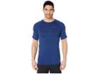 Nike Breath Top Short Sleeve (blue Void/black/black) Men's Clothing