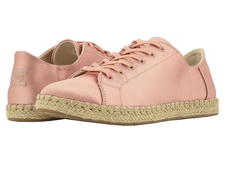 Toms Lena (rose Cloud Satin) Women's Lace Up Casual Shoes