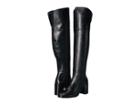 Frye Julia Over The Knee (black Polished Soft Grain) Women's  Boots