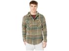Rvca Essex Plaid Hooded Flannel (olive) Men's Clothing