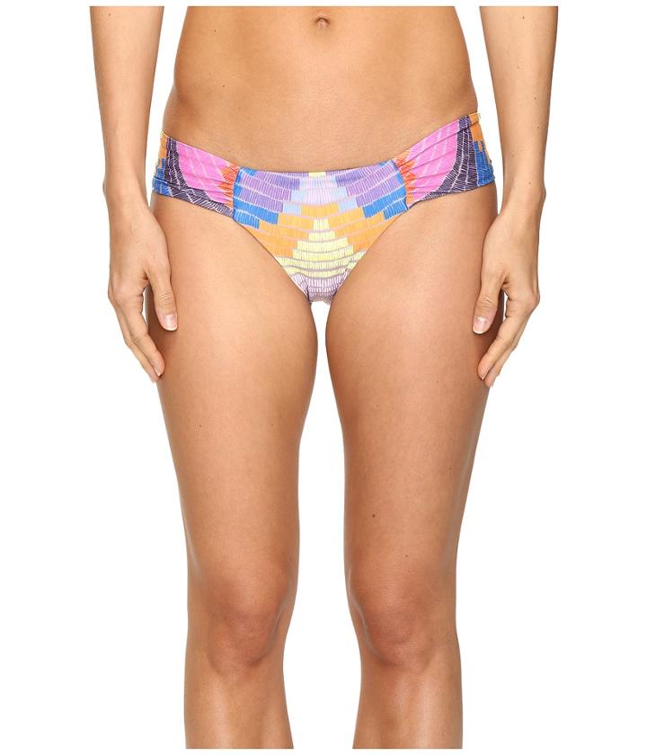 Mara Hoffman Radial Side Ruched Bottom (lavender Grey) Women's Swimwear