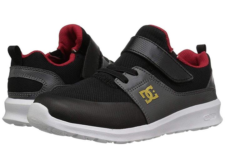 Dc Kids Heathrow Prestige Ev (little Kid/big Kid) (black/grey/red) Boys Shoes
