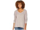 Dylan By True Grit Fuzzy Flecked Fleece Slouched Hoodie (cocoa) Women's Sweatshirt