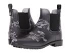 Joules Rockingham Chelsea Boot (black Botanical Rubber) Women's Rain Boots