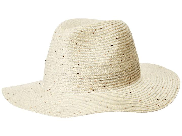Calvin Klein Sequin Straw Panama (ivory) Caps