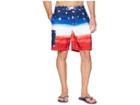 Polo Ralph Lauren Watercolor Flag Ombre Kailua Swim Trunk (watercolor Red/white/blue Ombre) Men's Swimwear