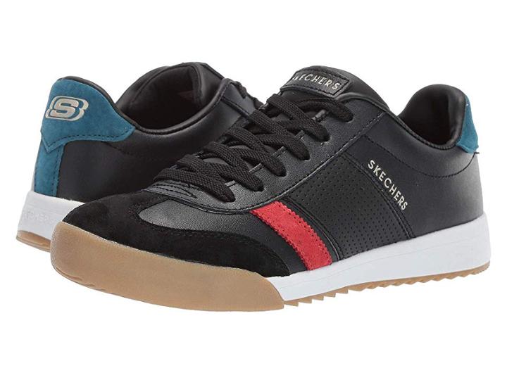 Skechers Street Zinger (black/red) Women's Lace Up Casual Shoes