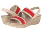 Munro American Reed (red/natural Fabric) Women's Wedge Shoes
