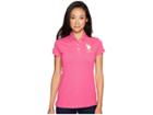 U.s. Polo Assn. Neon Logos Short Sleeve Polo Shirt (bittersweeat Pink) Women's Short Sleeve Knit