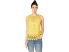 Juicy Couture Lydia Guipure Lace Sleeveless Top (sunlit) Women's Blouse