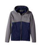Under Armour Kids Armour Fleece Full Zip Hoodie (big Kids) (midnight Navy/graphite/midnight Navy) Boy's Sweatshirt