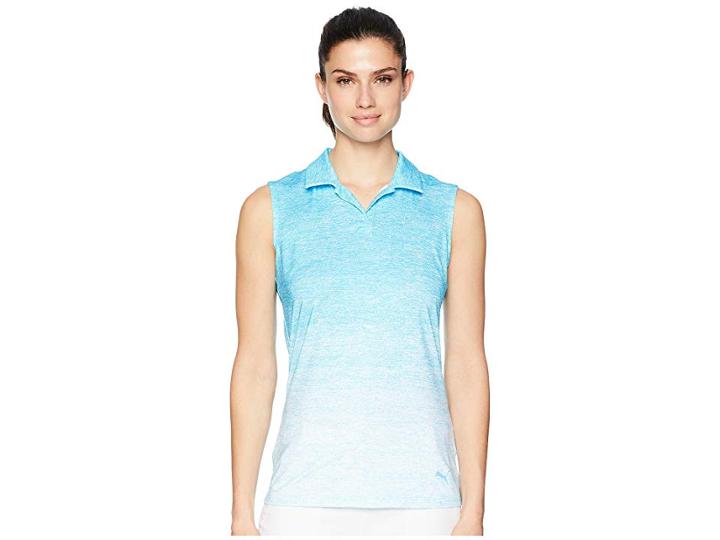 Puma Golf Gradient Sleeveless Polo (aquarius) Women's Sleeveless