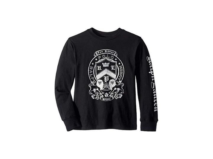 Polo Ralph Lauren Kids Graphic Jersey T-shirt (big Kids) (polo Black) Boy's T Shirt