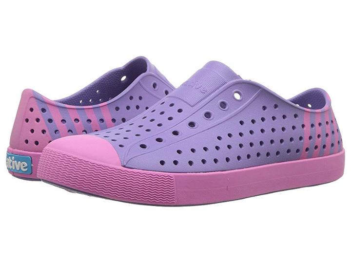 Native Kids Shoes Jefferson Block (little Kid/big Kid) (thistle Purple/woodward Pink/woodward Stripe) Girl's Shoes