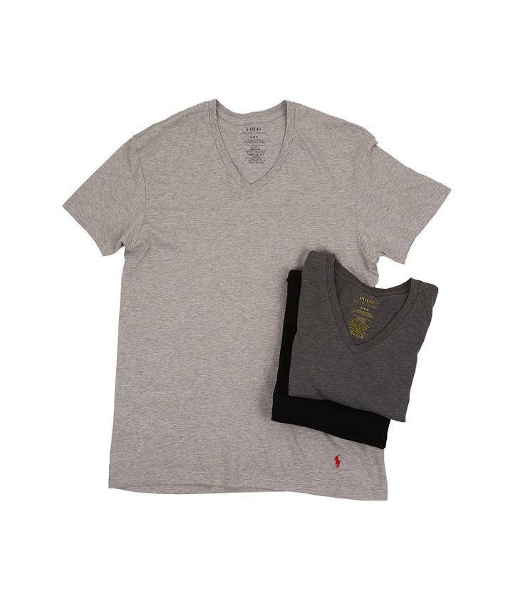 Polo Ralph Lauren 3-pack V-neck T-shirt (andover/madison/black) Men's T Shirt