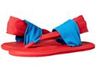 Sanuk Kids Yoga Sling Burst Duo (little Kid/big Kid) (blue/red) Girl's Shoes