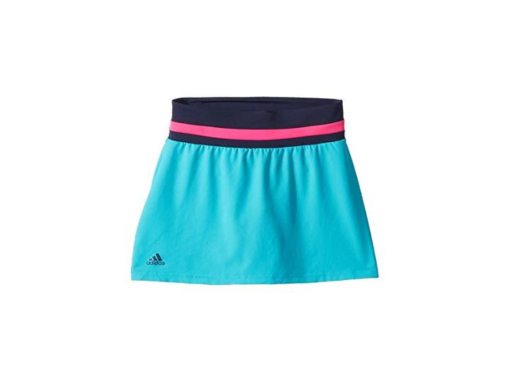 Adidas Kids Tennis Club Skirt (little Kids/big Kids) (hi-resolution Aqua) Girl's Skirt