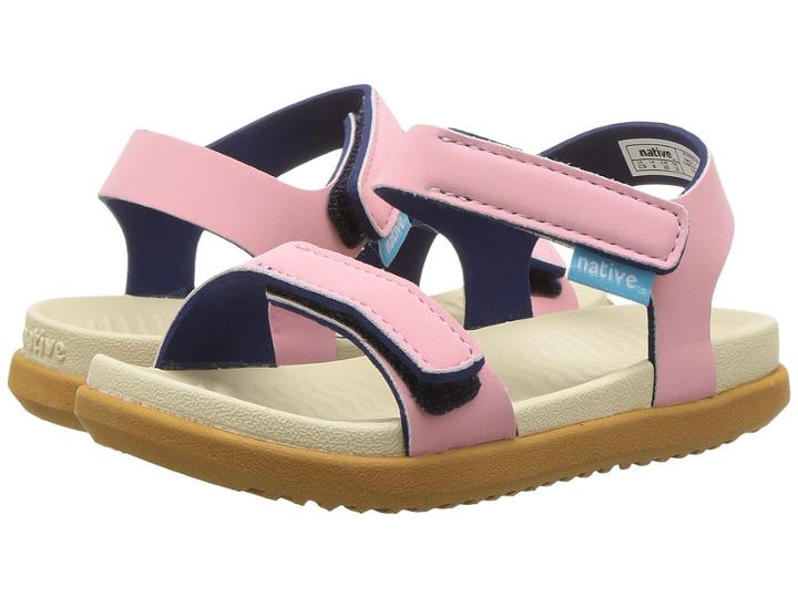 Native Kids Shoes Charley (toddler/little Kid) (princess Pink/bone White/toffee Brown) Girls Shoes