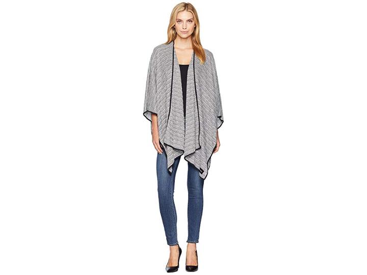 Calvin Klein Texture Lurex Shawl (black) Women's Clothing