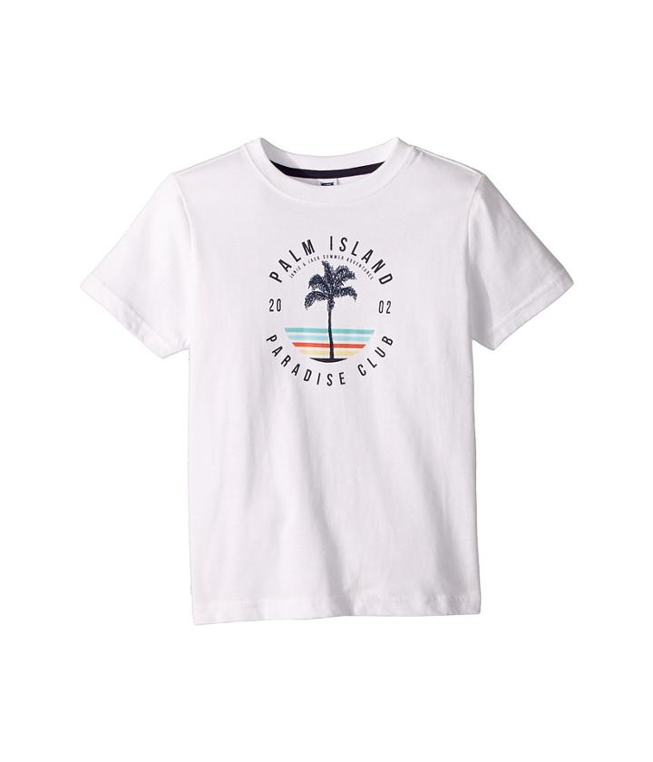 Janie And Jack Short Sleeved Graphic Tee (toddler/little Kids/big Kids) (white 4) Boy's T Shirt