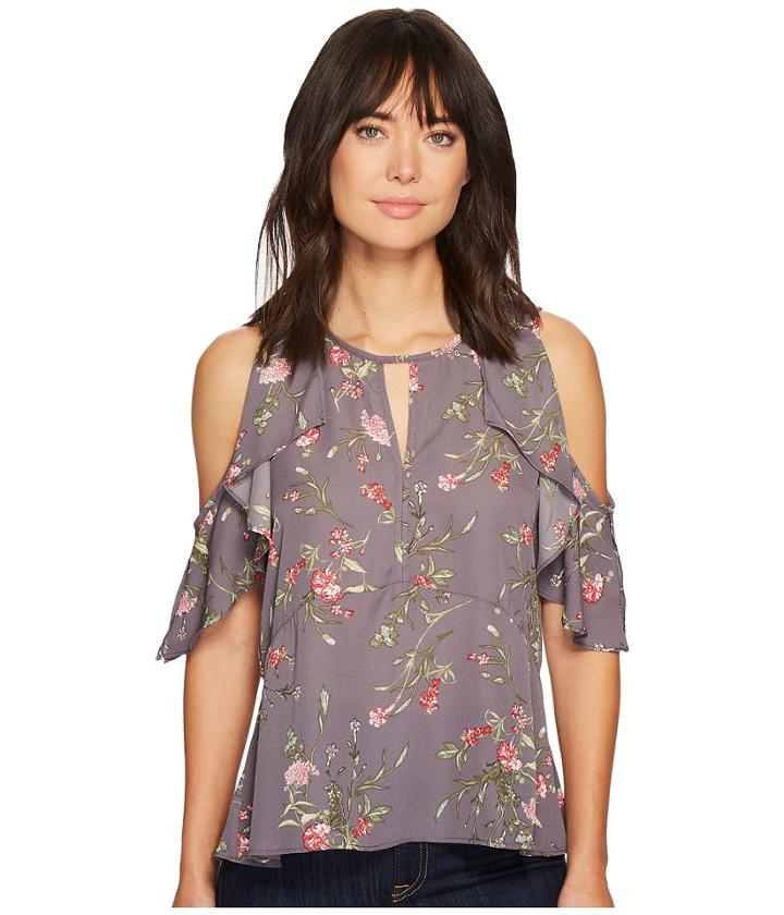 B Collection By Bobeau Pamela Cold Shoulder (botanical Floral) Women's Clothing