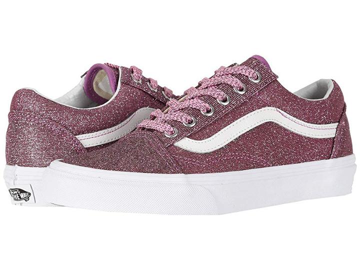 Vans Old Skooltm ((lurex Glitter) Pink/true White) Skate Shoes