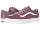 Vans Old Skooltm ((lurex Glitter) Pink/true White) Skate Shoes
