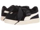 Puma Kids Suede Heart Jewel (little Kid) (puma Black/whisper White) Girls Shoes