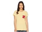 Cruel Printed Pocket Yarn-dyed Tee (yellow) Women's T Shirt