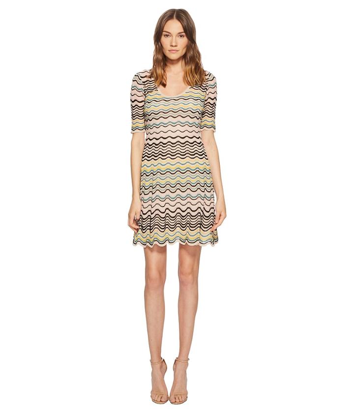 M Missoni Wave Ripple Knit Dress (nude) Women's Dress