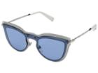 Valentino 0va2018 (silver Top White/light Blue) Fashion Sunglasses
