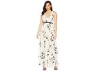 Laundry By Shelli Segal Mesh Ballgown With Glitter (black/nude) Women's Dress