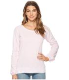 Allen Allen Lantern Sleeve Shirt With Ruffle (pink Lady) Women's Long Sleeve Pullover