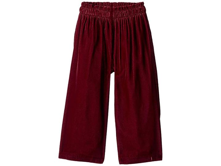 Janie And Jack Elastic Wide Leg Pants (toddler/little Kids/big Kids) (burgundy) Girl's Casual Pants