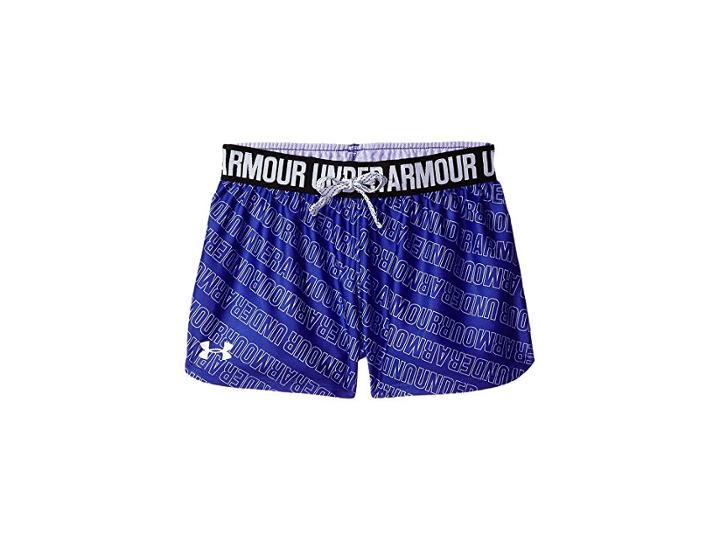 Under Armour Kids Printed Play Up Shorts (big Kids) (constellation Purple/black/white) Girl's Shorts
