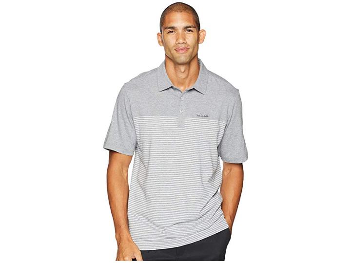 Travismathew Chad-bob Polo (heather Grey) Men's Short Sleeve Knit