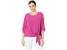 Bobeau Side Tie Crepton (magenta Haze) Women's T Shirt