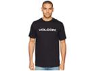 Volcom Crisp Euro Short Sleeve Basic Tee (black) Men's T Shirt