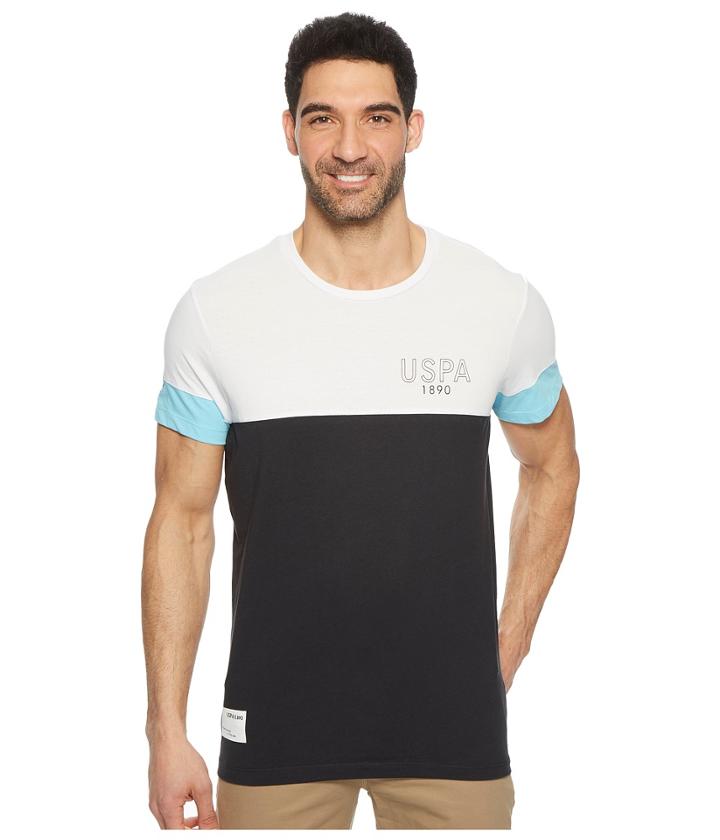 U.s. Polo Assn. Short Sleeve Crew Neck Print T-shirt (black) Men's T Shirt