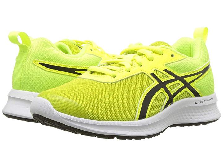 Asics Kids Lazerbeam Ea (little Kid/big Kid) (safety Yellow/performance Black) Boys Shoes