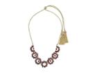Marchesa Adjustable Cord Frontal Necklace (gold/red Multi) Necklace
