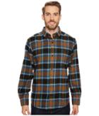 Woolrich Trout Run Flannel Shirt (black Multi) Men's Long Sleeve Button Up