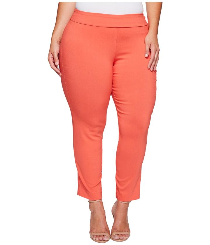 Krazy Larry Plus Size Pull-on Ankle Pants (tangerine) Women's Dress Pants