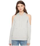 Romeo & Juliet Couture Cold Shoulder Hoodie (heather Grey) Women's Sweatshirt